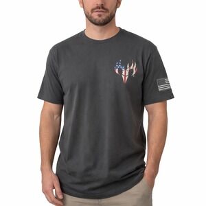 New Buck Wear Jedco Tee Shirt Mens XL Gray Proud American Labs Patriotic Flag